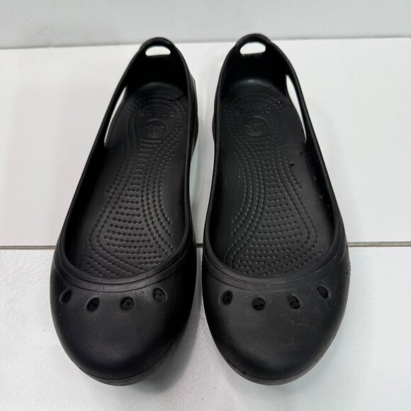 Crocs Kadee Womens Size 8 Black Ballet Flats - Picture 1 of 8